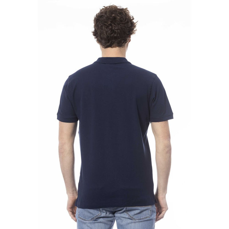 Blue Cotton Men Polo Shirt Invicta