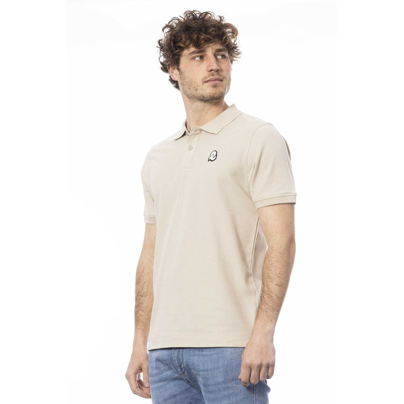 Beige Cotton Men Polo Shirt Invicta