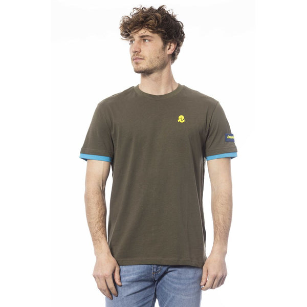 Green Cotton Men T-Shirt Invicta