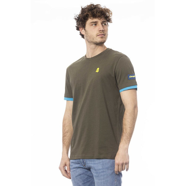 Green Cotton Men T-Shirt Invicta