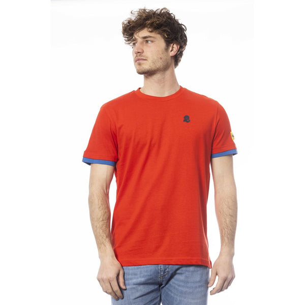 Red Cotton Men T-Shirt Invicta