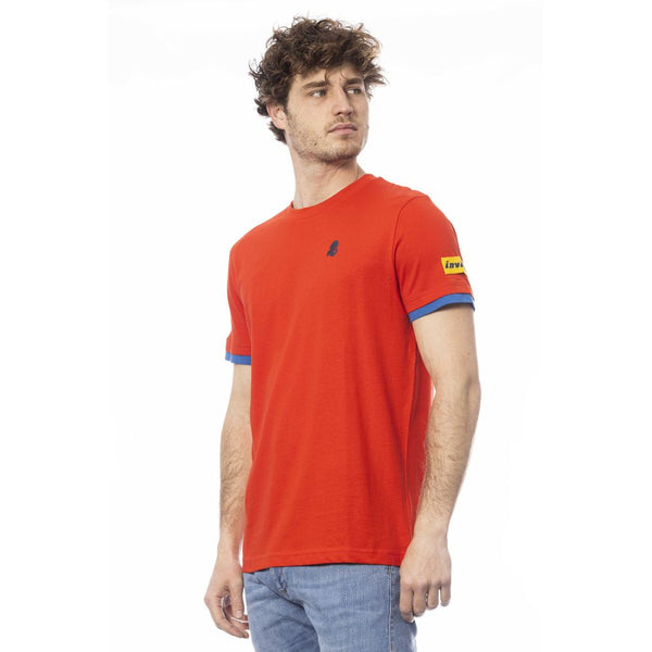 Red Cotton Men T-Shirt Invicta