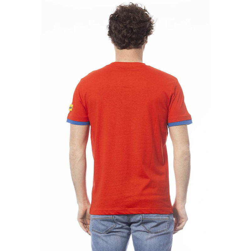 Red Cotton Men T-Shirt Invicta