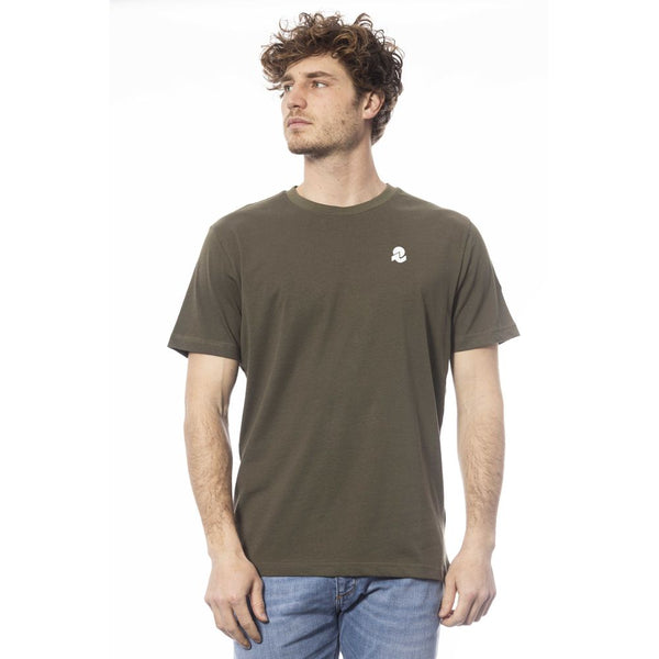 Green Cotton Men T-Shirt Invicta