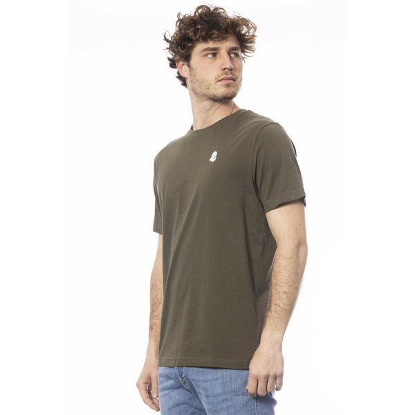 Green Cotton Men T-Shirt Invicta