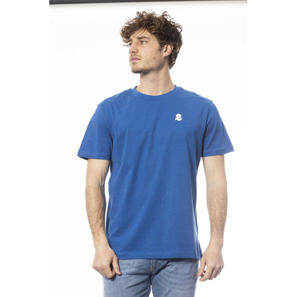 Blue Cotton Men T-Shirt Invicta
