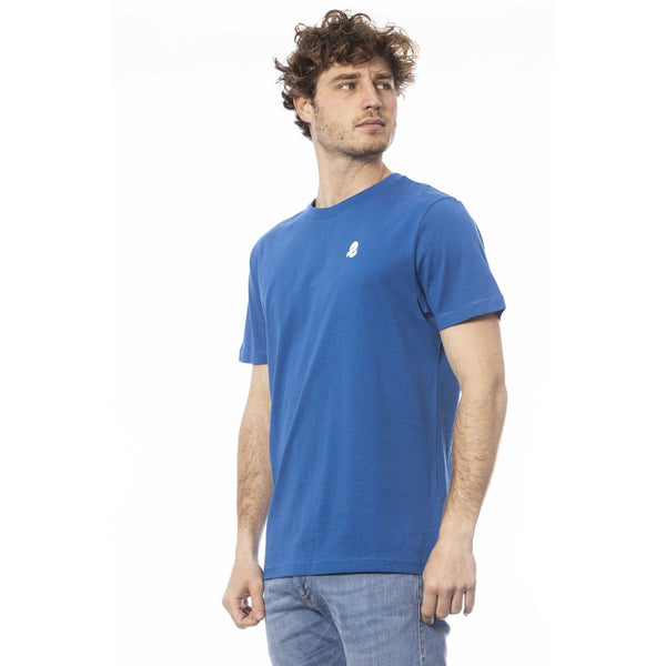 Blue Cotton Men T-Shirt Invicta