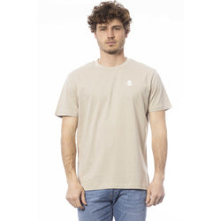 Beige Cotton Men T-Shirt Invicta