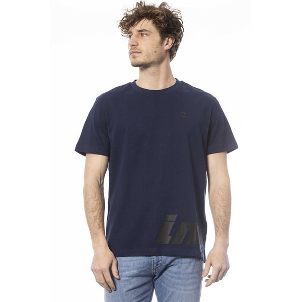 Blue Cotton Men T-Shirt Invicta