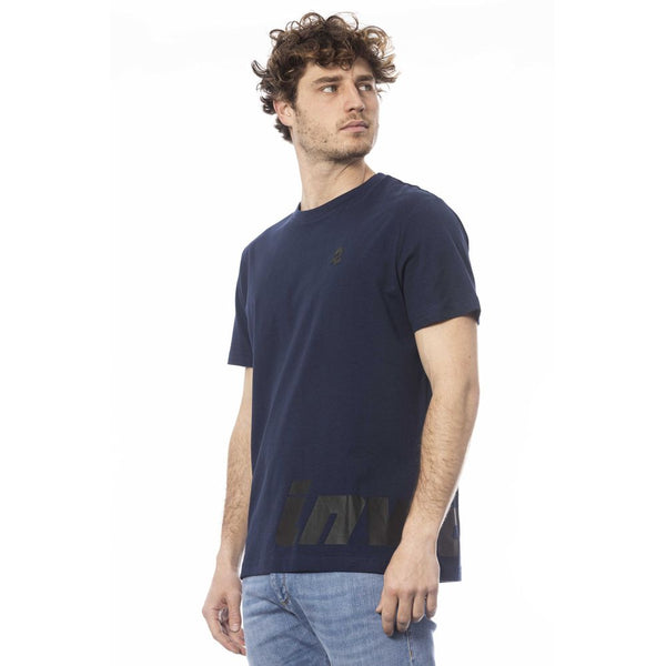 Blue Cotton Men T-Shirt Invicta
