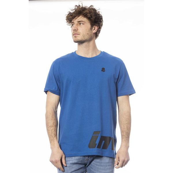 Blue Cotton Men T-Shirt Invicta