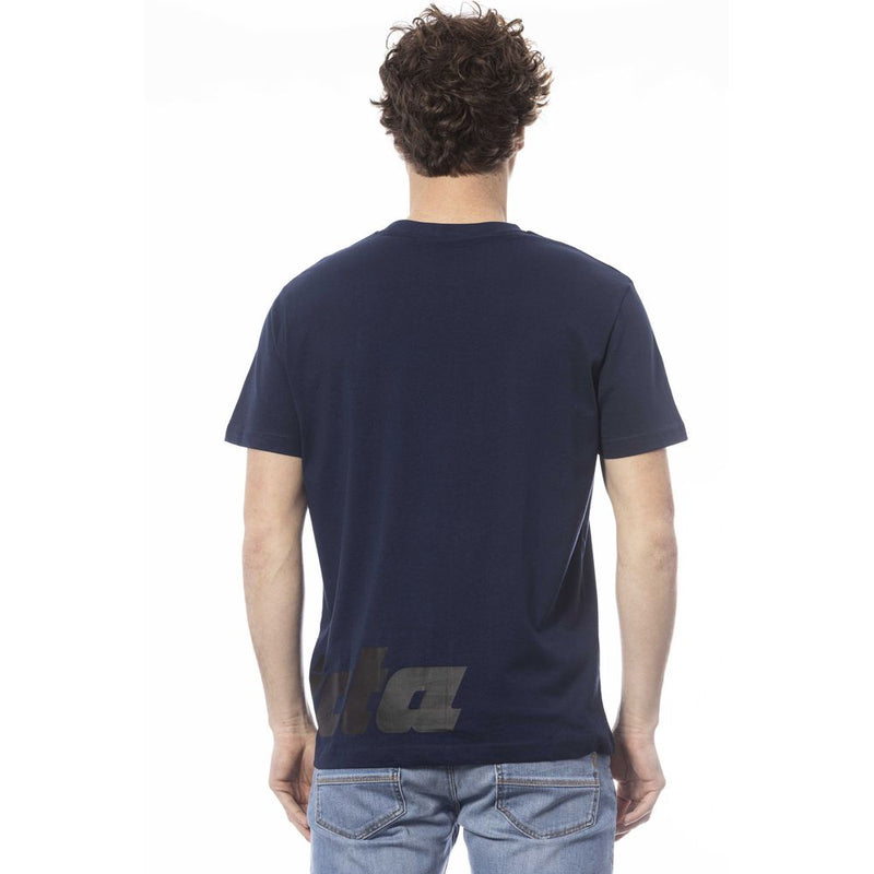 Blue Cotton Men T-Shirt Invicta
