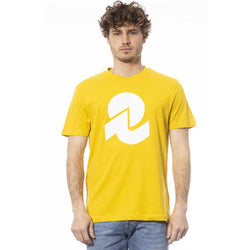 Yellow Cotton Men T-Shirt Invicta