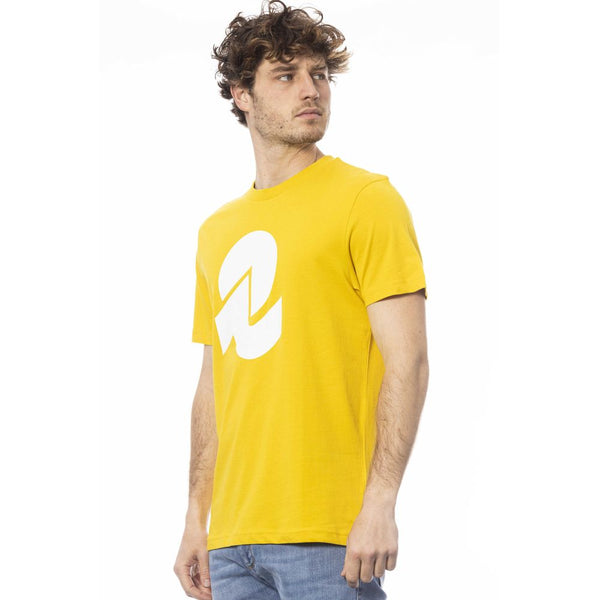 Yellow Cotton Men T-Shirt Invicta