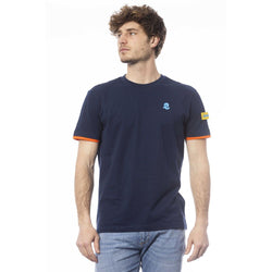 Blue Cotton Men T-Shirt Invicta