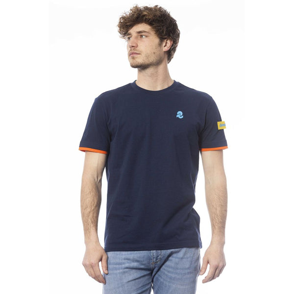 Blue Cotton Men T-Shirt Invicta