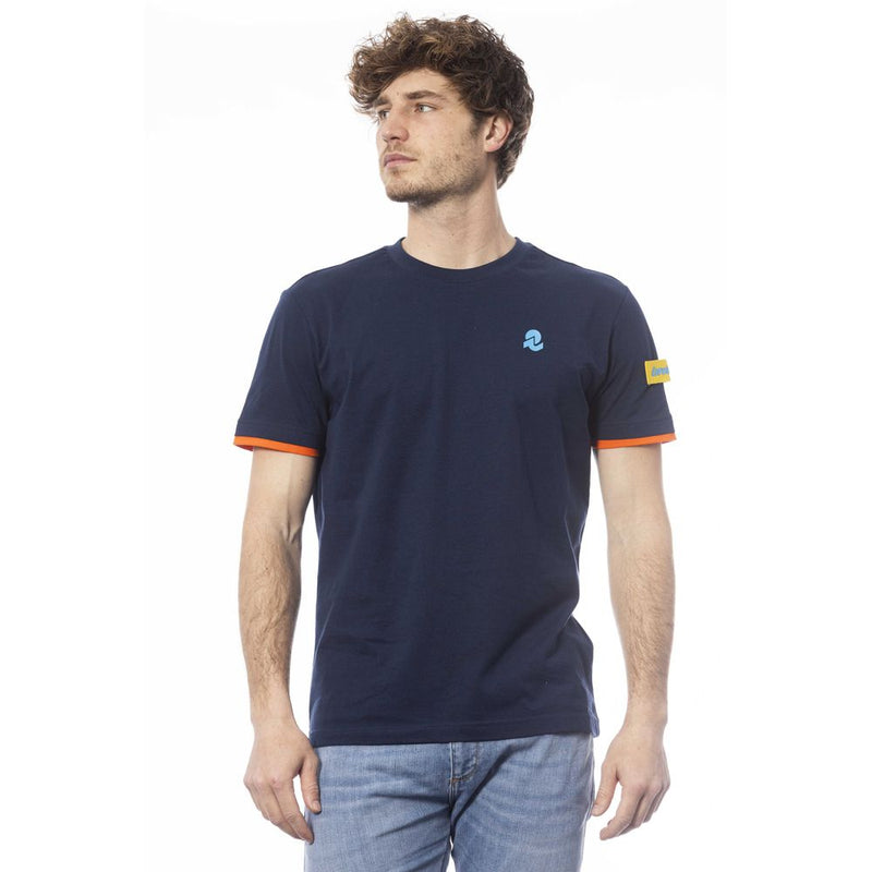 Blue Cotton Men T-Shirt Invicta