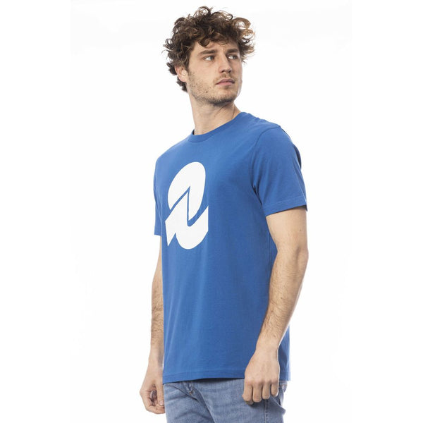 Blue Cotton Men T-Shirt Invicta