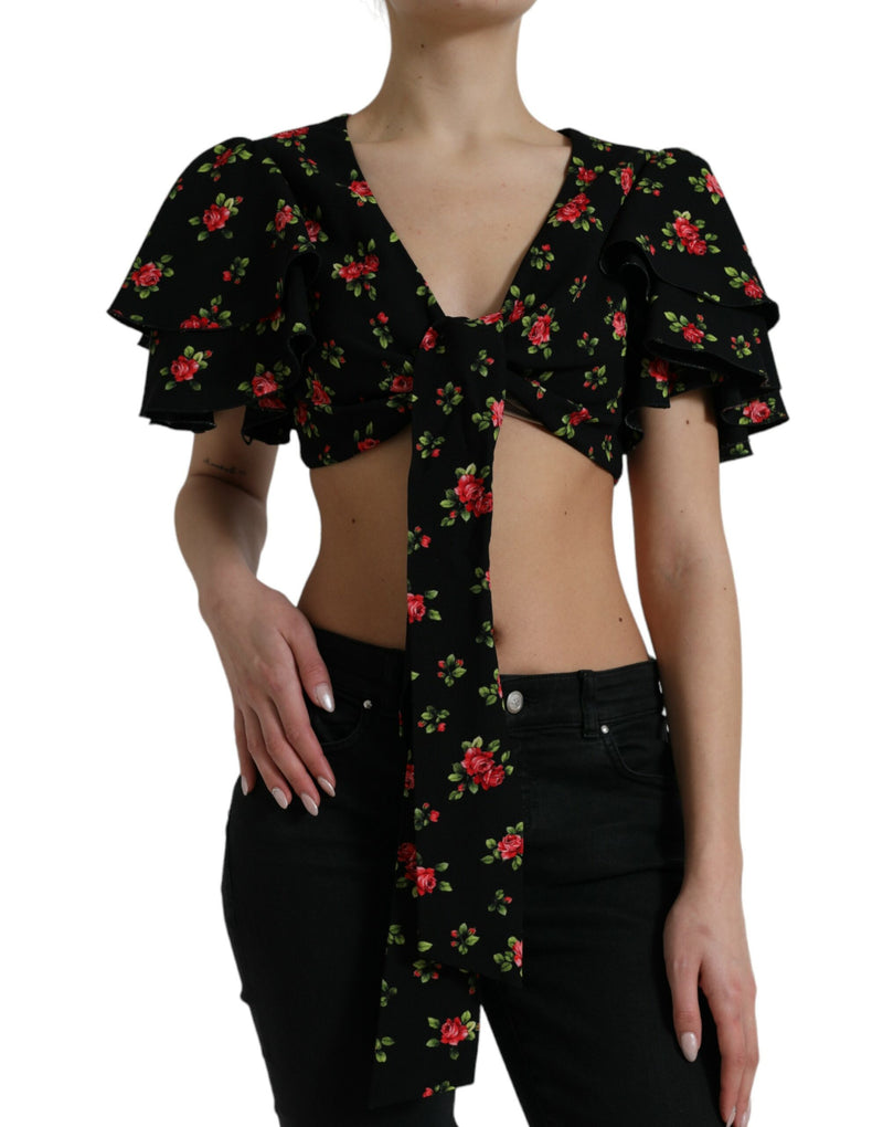 Floral Print Cropped Top Luxe Fashion Dolce & Gabbana