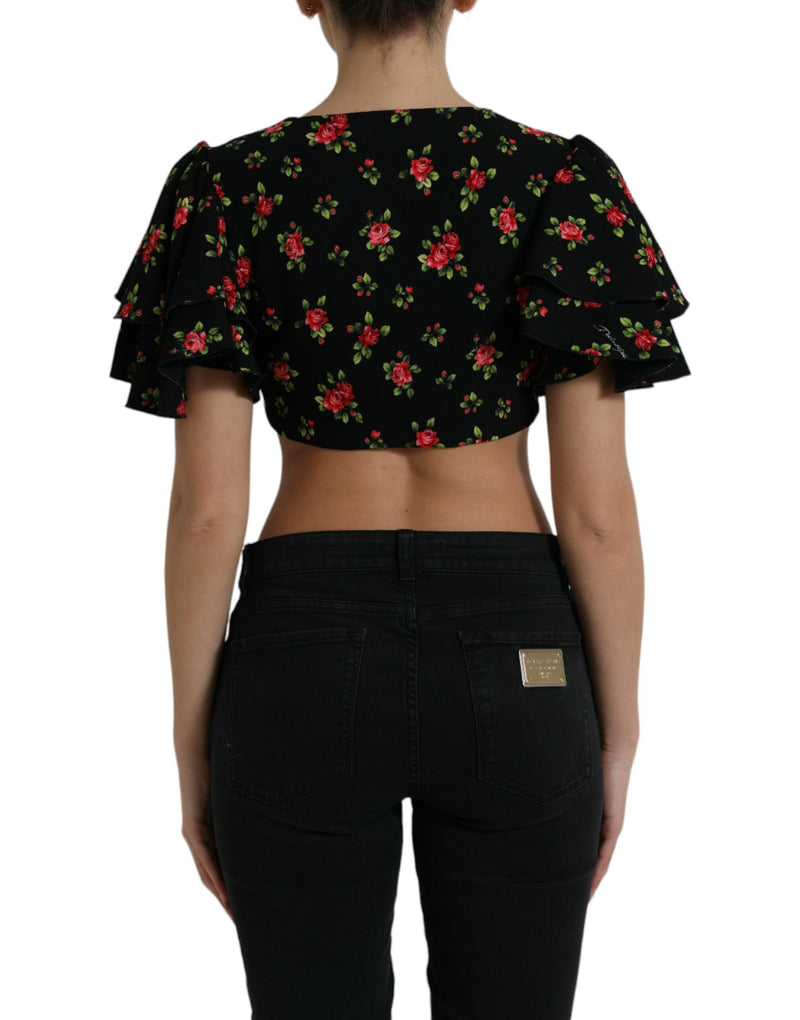 Floral Print Cropped Top Luxe Fashion Dolce & Gabbana