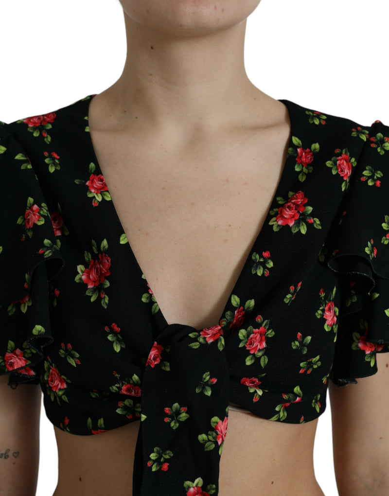 Floral Print Cropped Top Luxe Fashion Dolce & Gabbana