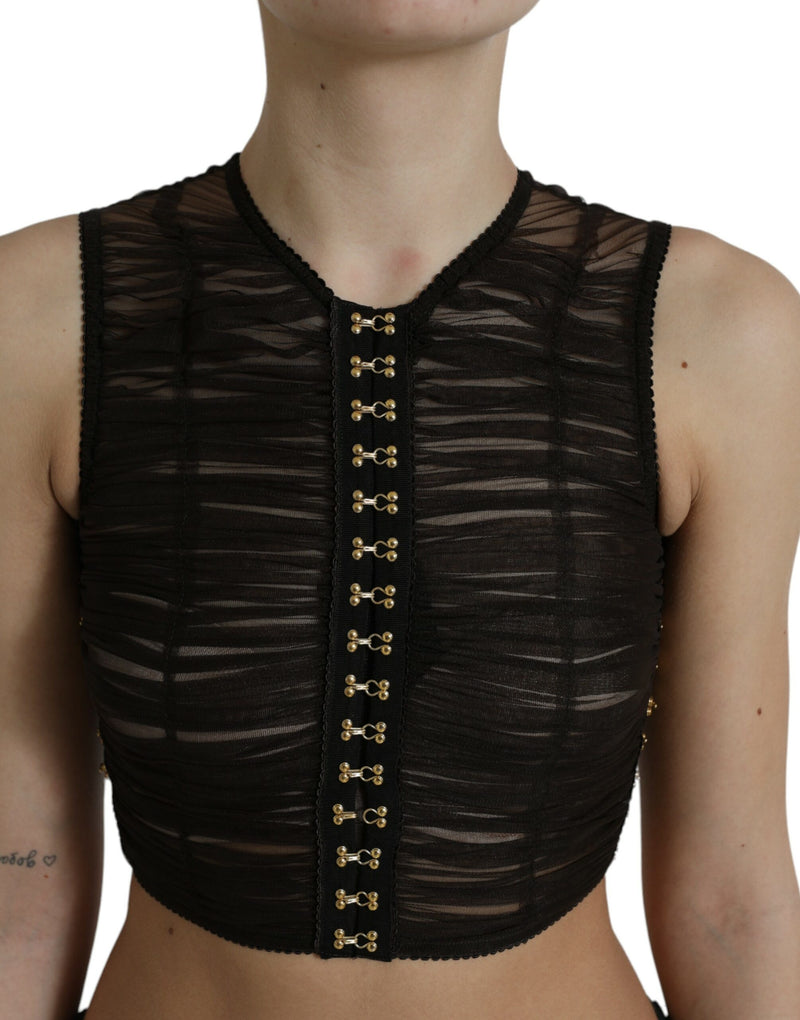 Embellished Cropped Sleeveless Top Dolce & Gabbana