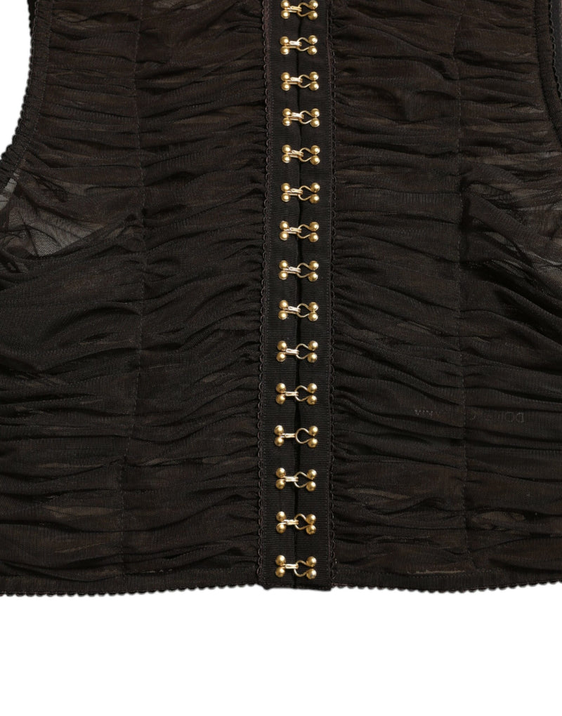 Embellished Cropped Sleeveless Top Dolce & Gabbana
