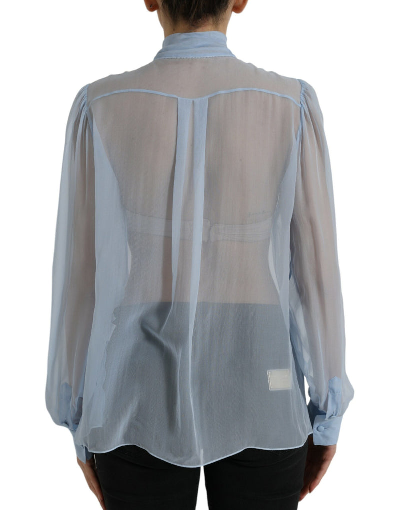 Elegant Silk Long Sleeve Blouse Dolce & Gabbana