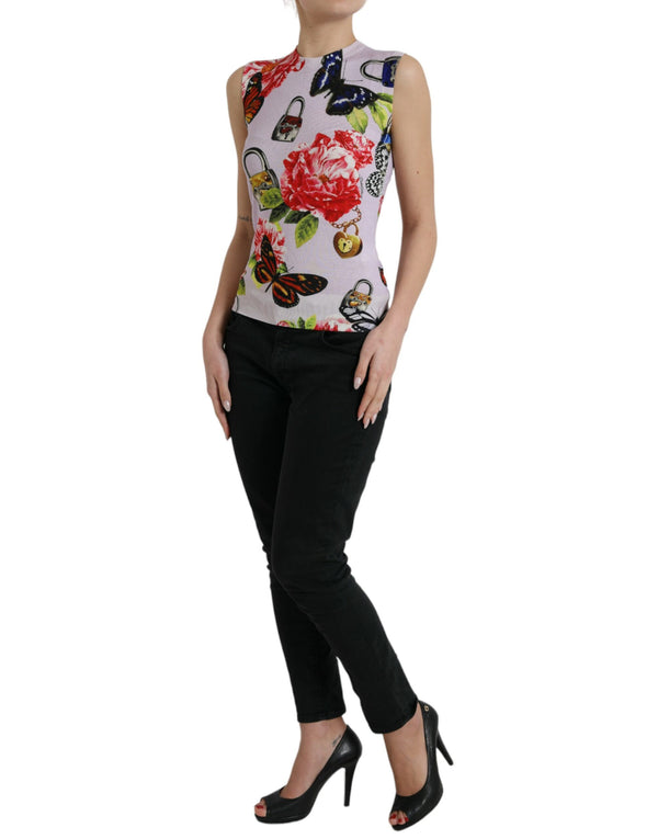 Elegant Cashmere-Silk Blend Tank Top Dolce & Gabbana