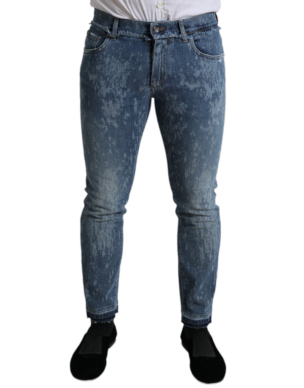 Chic Blue Skinny Stretch Denim Jeans Dolce & Gabbana