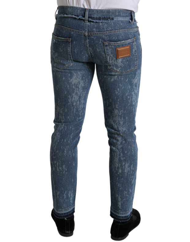 Chic Blue Skinny Stretch Denim Jeans Dolce & Gabbana