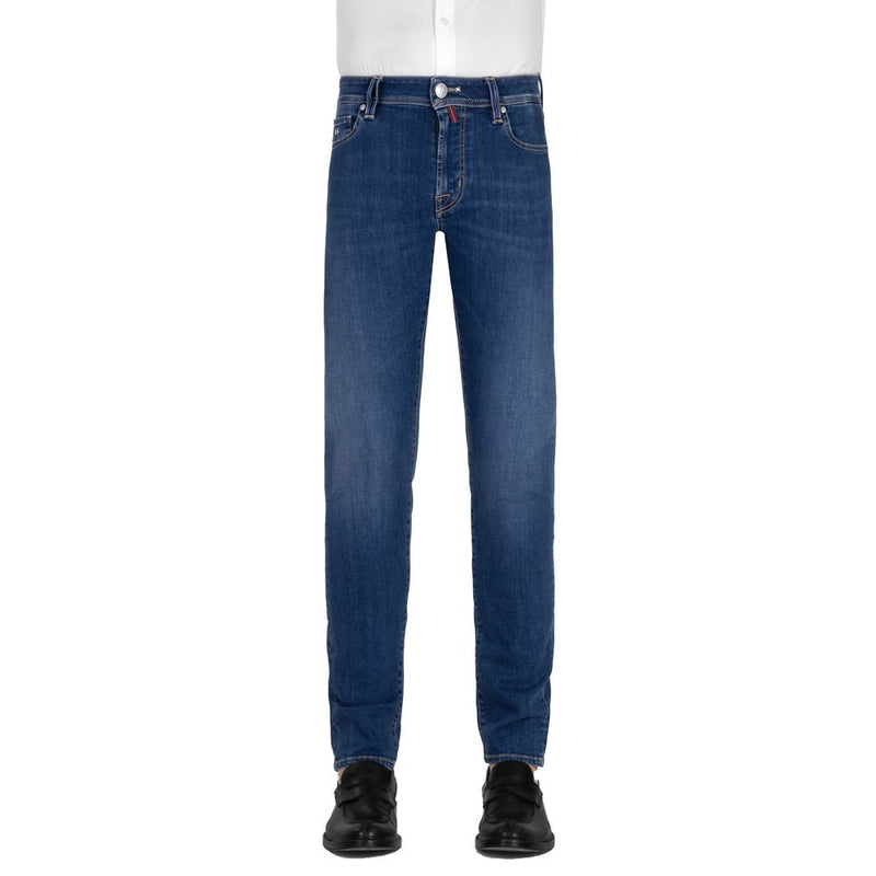 Elegant Stretch Cotton Men's Jeans Tramarossa