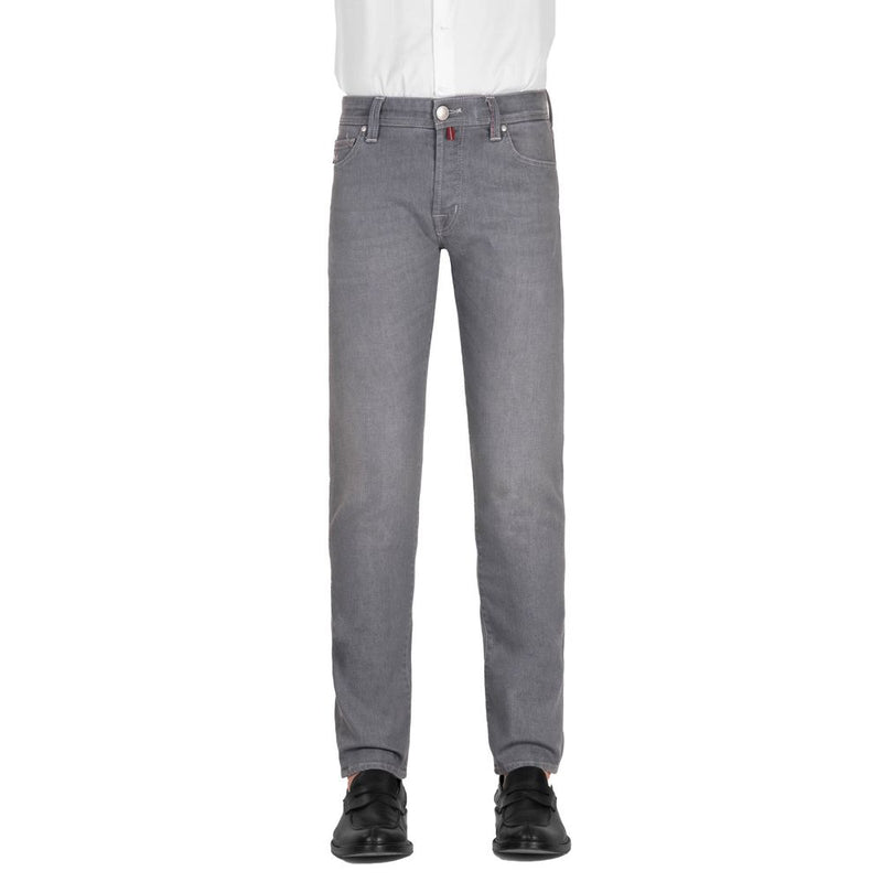 Gray Cotton Men's Jeans Tramarossa