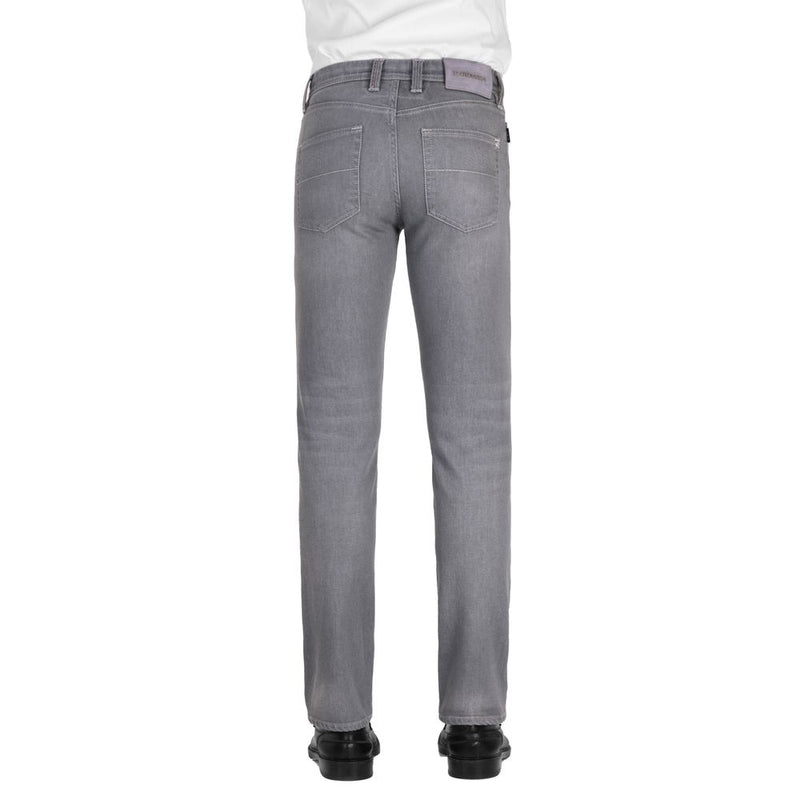 Gray Cotton Men's Jeans Tramarossa