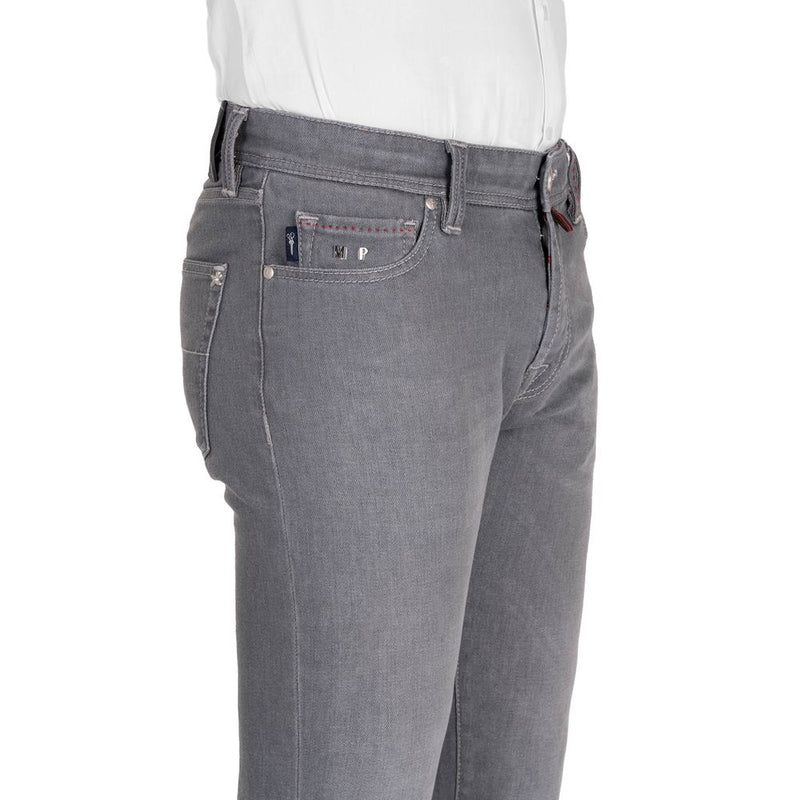 Gray Cotton Men's Jeans Tramarossa