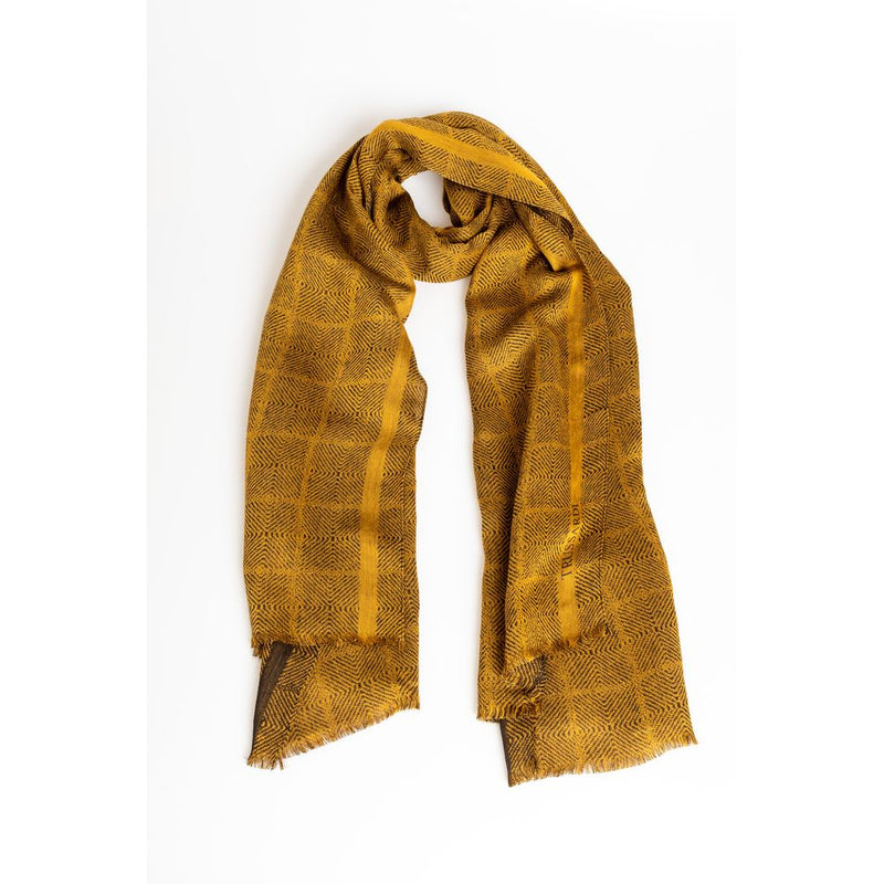 Yellow Viscose Men Scarf Trussardi