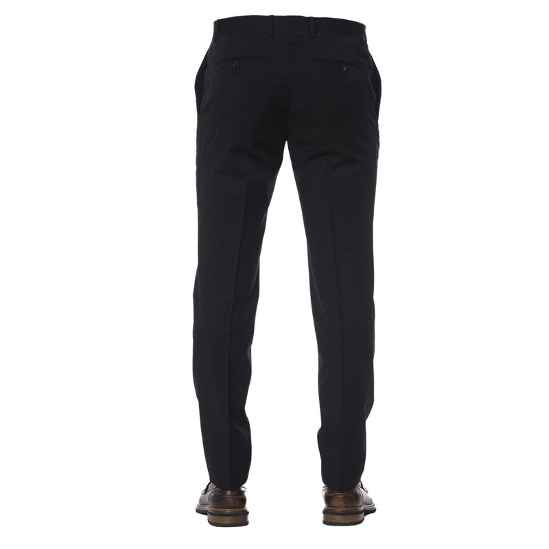 Black Virgin Wool Men Trouser Trussardi