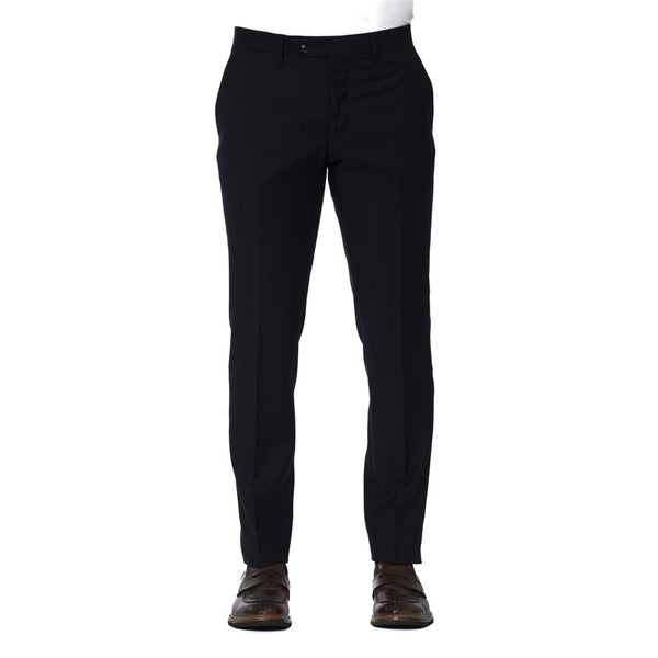 Blue Wool Men Trouser Trussardi