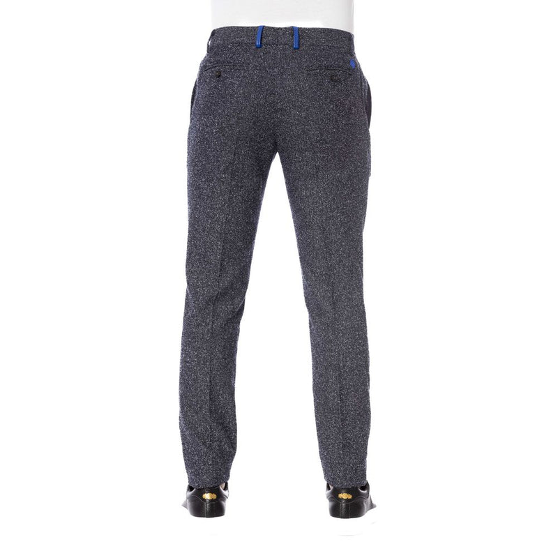 Black Cotton Men Trousers Trussardi