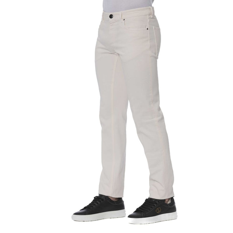 White Cotton Men Jeans Trussardi