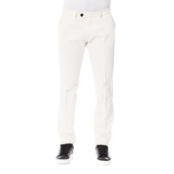 White Cotton Men Trouser Trussardi