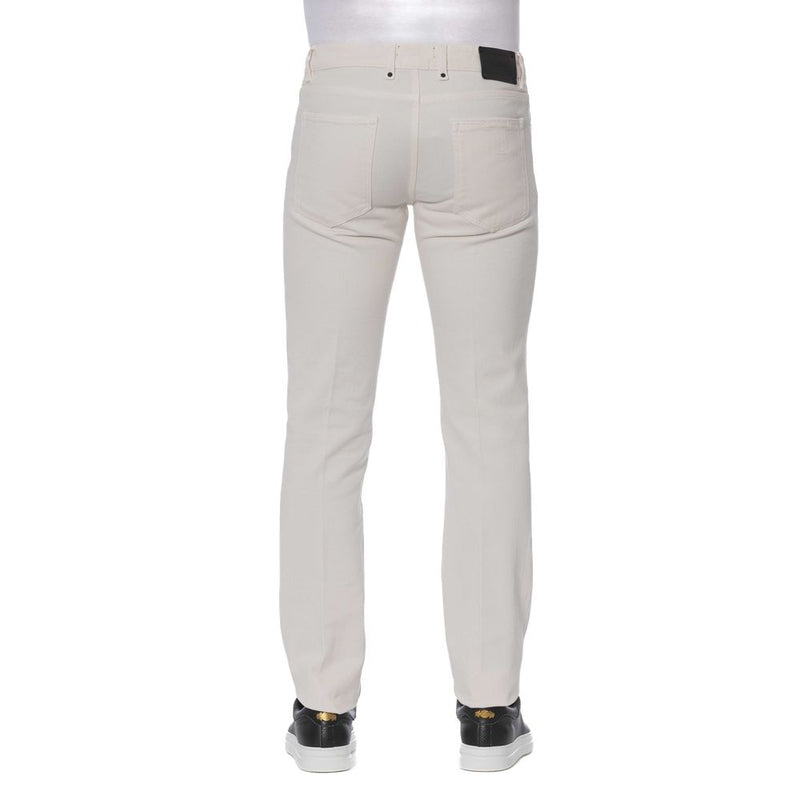 White Cotton Men Jeans Trussardi