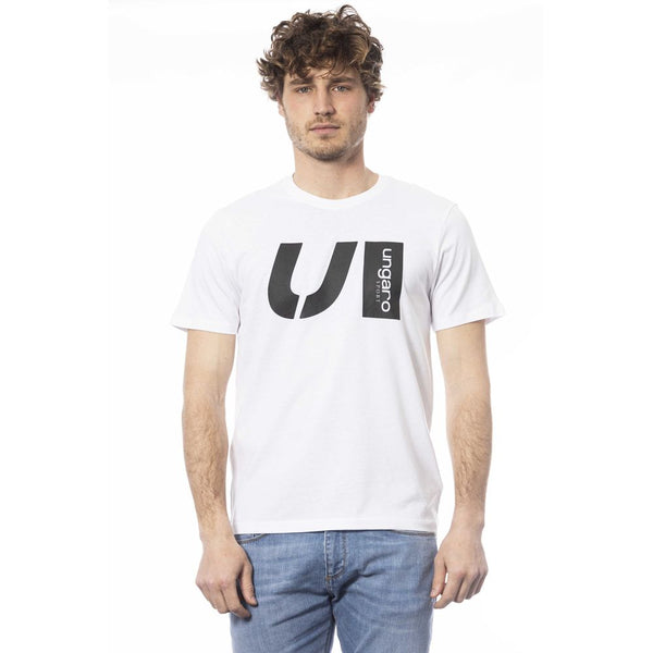 White Cotton Men T-Shirt Ungaro Sport