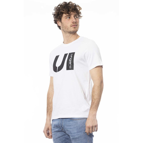 White Cotton Men T-Shirt Ungaro Sport