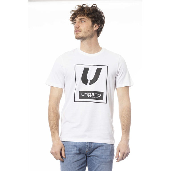 White Cotton Men T-Shirt Ungaro Sport