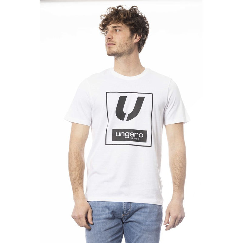 White Cotton Men T-Shirt Ungaro Sport
