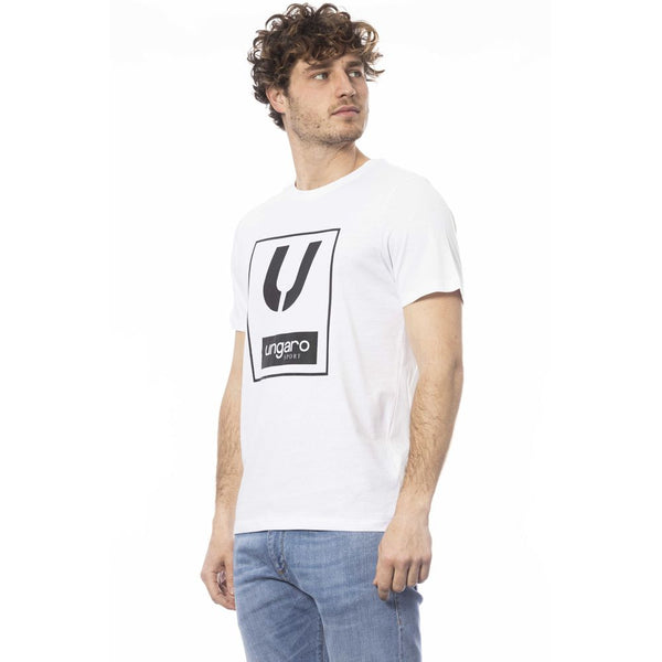 White Cotton Men T-Shirt Ungaro Sport