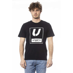 Black Cotton Men T-Shirt Ungaro Sport