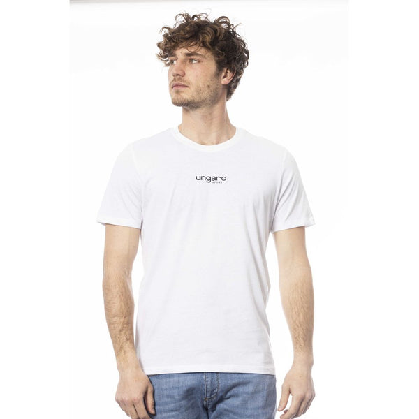 White Cotton Men T-Shirt Ungaro Sport