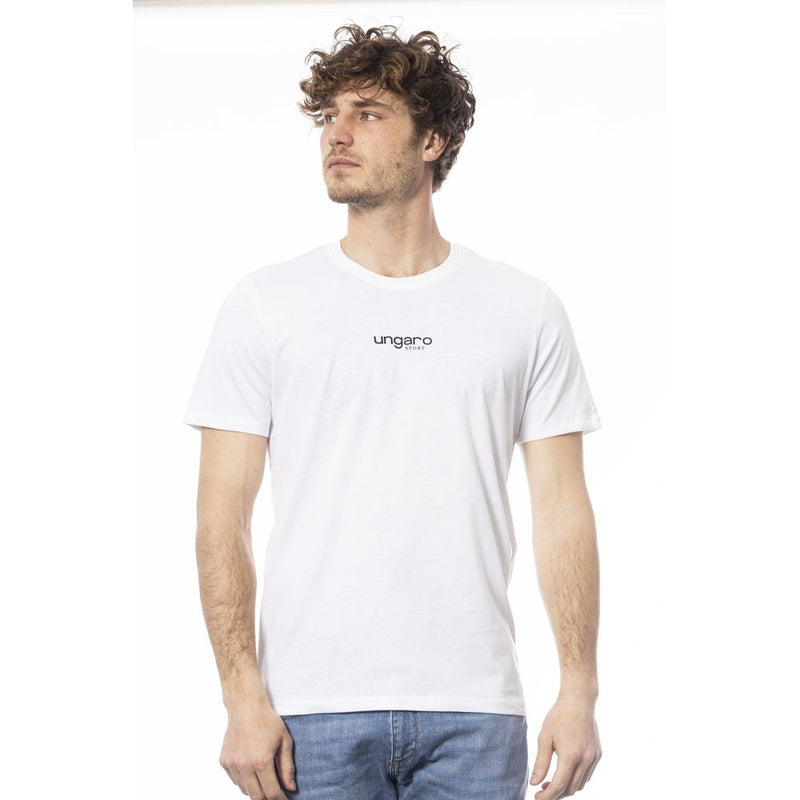 White Cotton Men T-Shirt Ungaro Sport